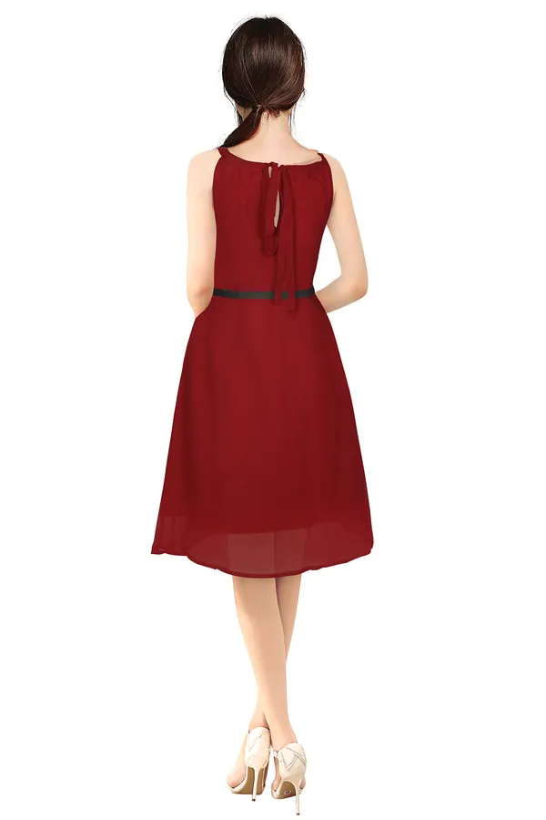 Maroon_Georgette_Dress_for_Women