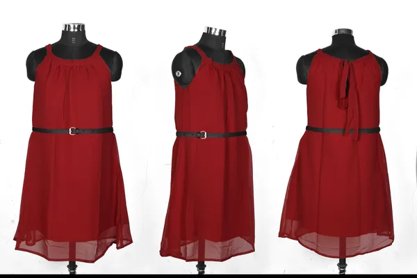 Maroon_Georgette_Dress_for_Women