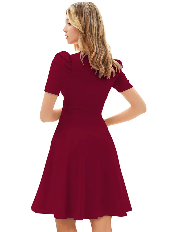 Royal_Blue__Stretchable_Knitting_Dress_for_Women