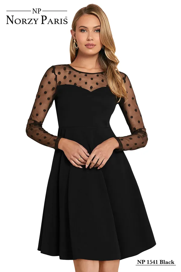 Black___Stretchable_Knitting_Dress_for_Women