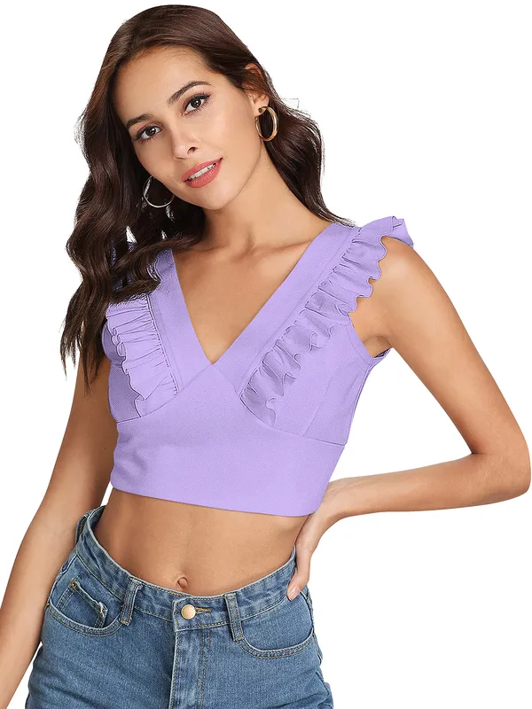 Purple_Polyester_Knitting_Tops_for_Women