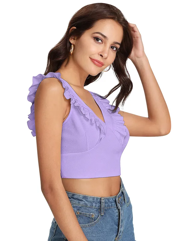 Purple_Polyester_Knitting_Tops_for_Women