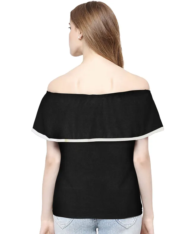 Black_Polyester_Knitting_T-Shirt_for_Women