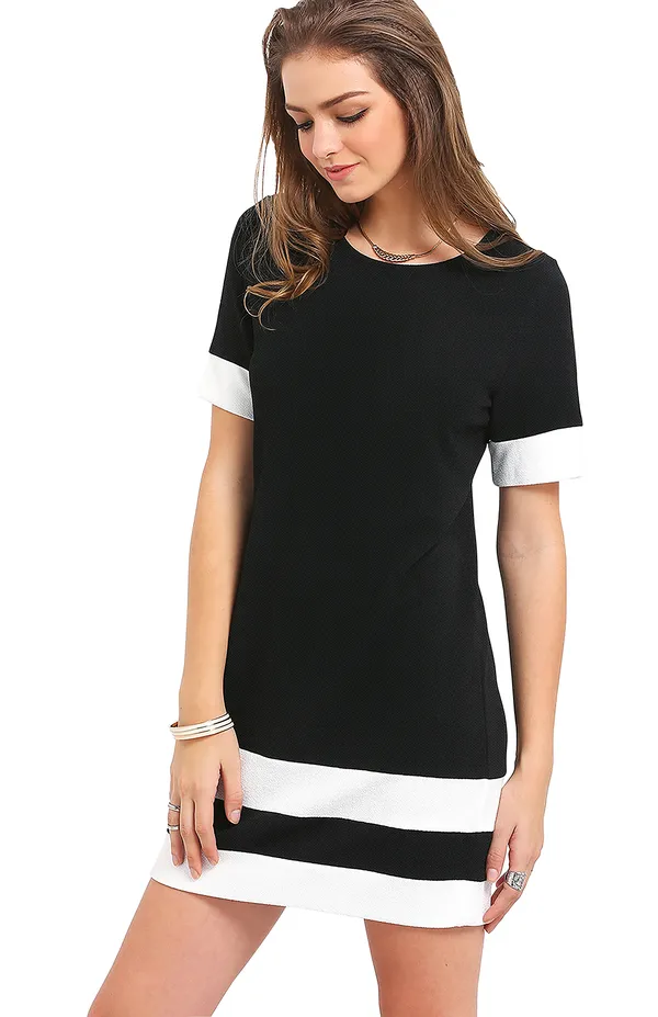 Black_Polyester_Knitting_T-Shirt_for_Women