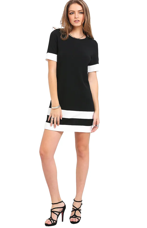 Black_Polyester_Knitting_T-Shirt_for_Women