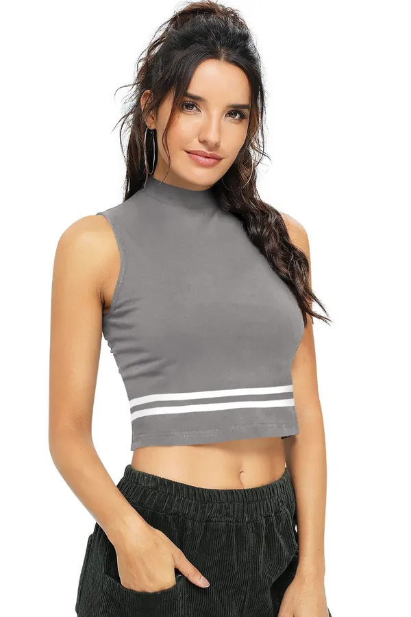 Grey_Polyester_Knitting_Tops_for_Women