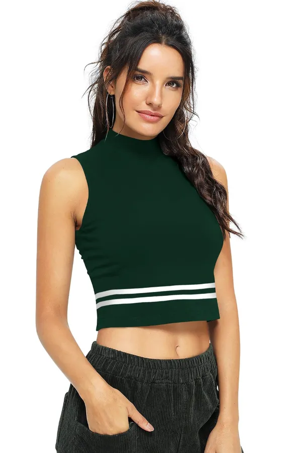 Green_Polyester_Knitting_Tops_for_Women