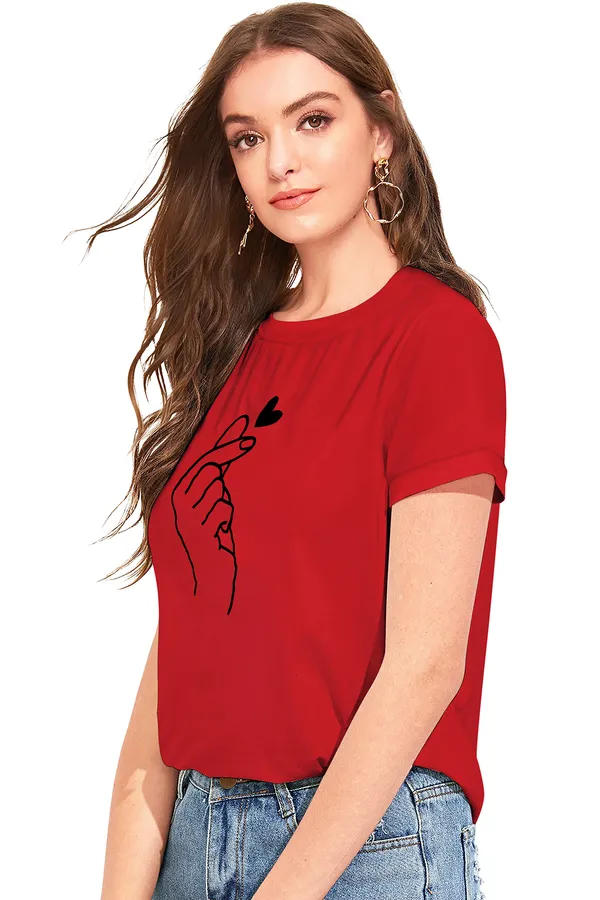 Red_Cotton_T-Shirt_for_Women