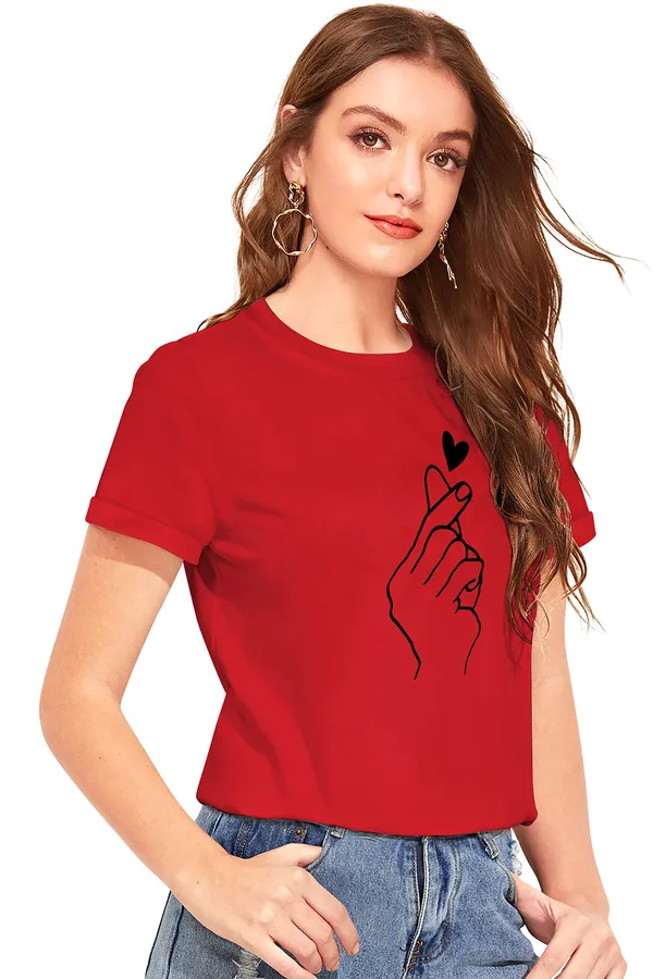 Red_Cotton_T-Shirt_for_Women