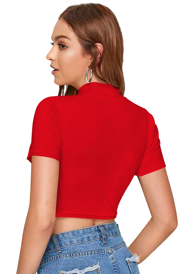 Red_&_Grey_Polyester_Knitting_Tops_for_Women