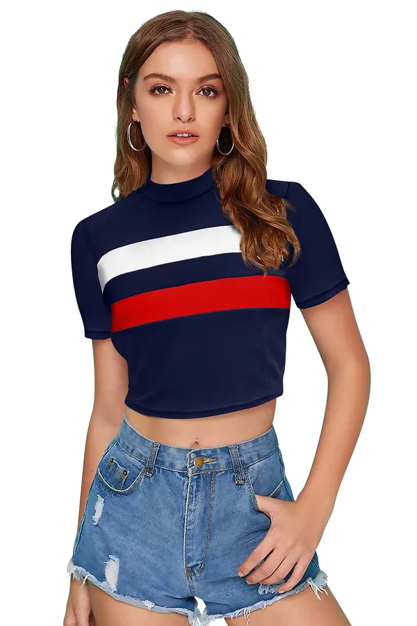 Red_Polyester_Knitting_Tops_for_Women
