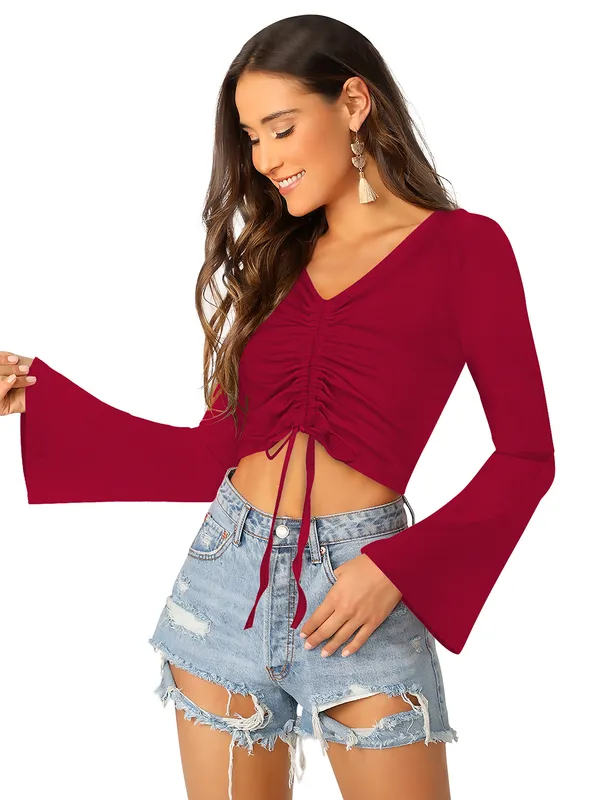 Maroon_Polyester_Knitting_Tops_for_Women