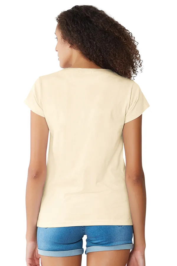 Cream_Cotton_T-Shirt_for_Women