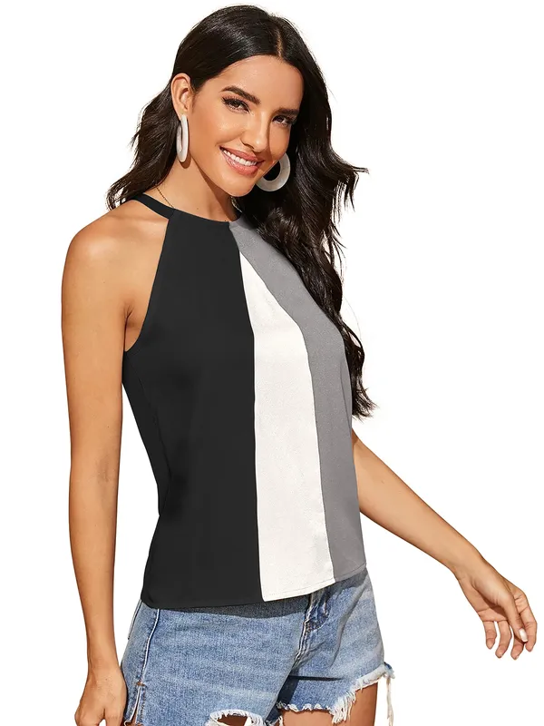 Grey_Polyester_Knitting_Tops_for_Women