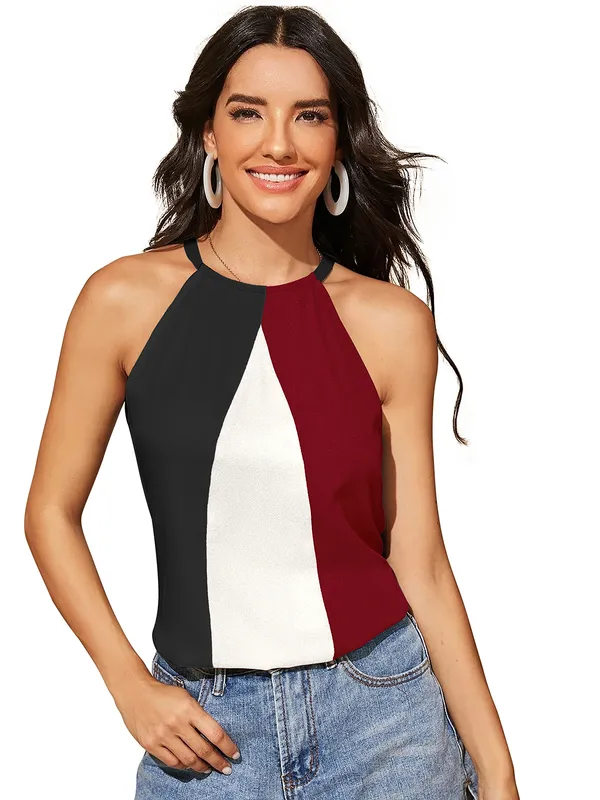 Maroon_Polyester_Knitting_Tops_for_Women