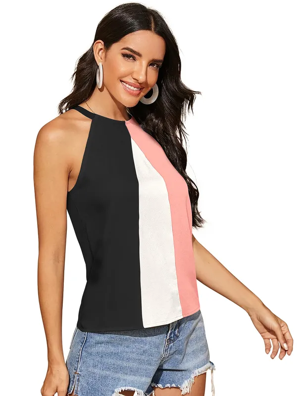 Peach_Polyester_Knitting_Tops_for_Women