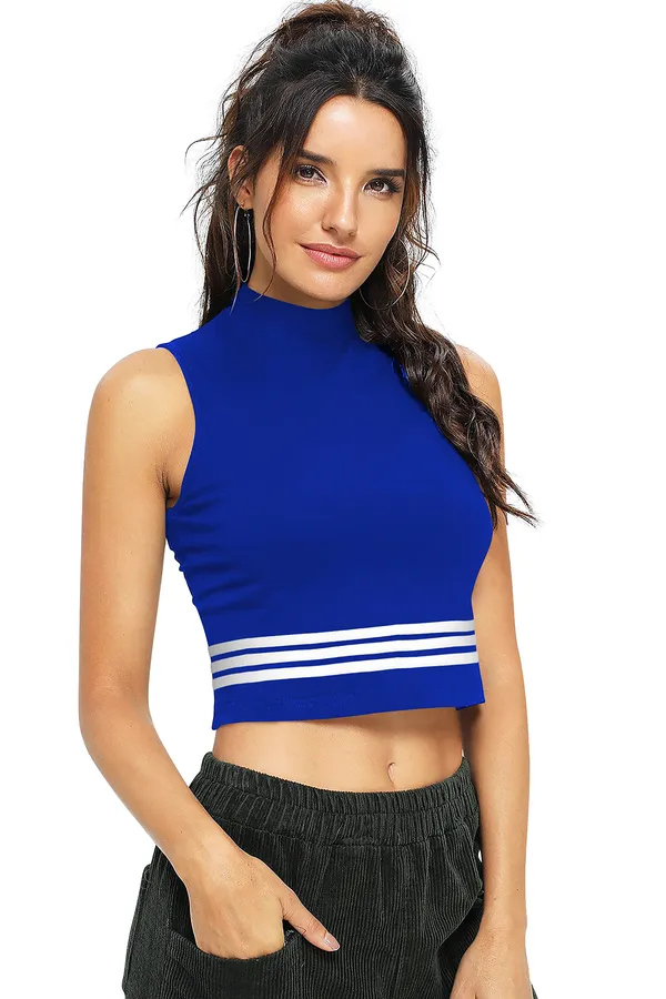 Royal_Blue_Polyester_Knitting_Tops_for_Women