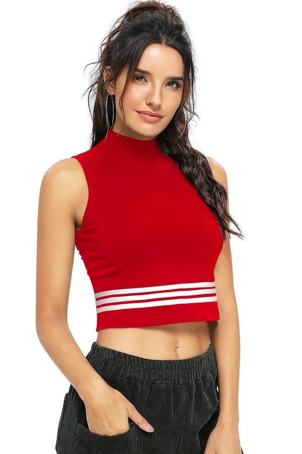 Red_Polyester_Knitting_Tops_for_Women