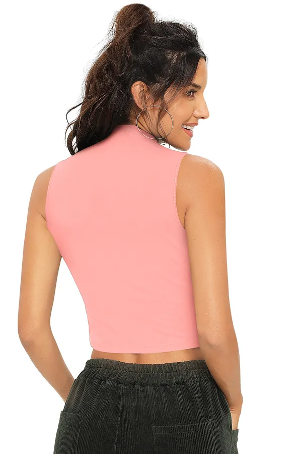 Peach_Polyester_Knitting_Tops_for_Women