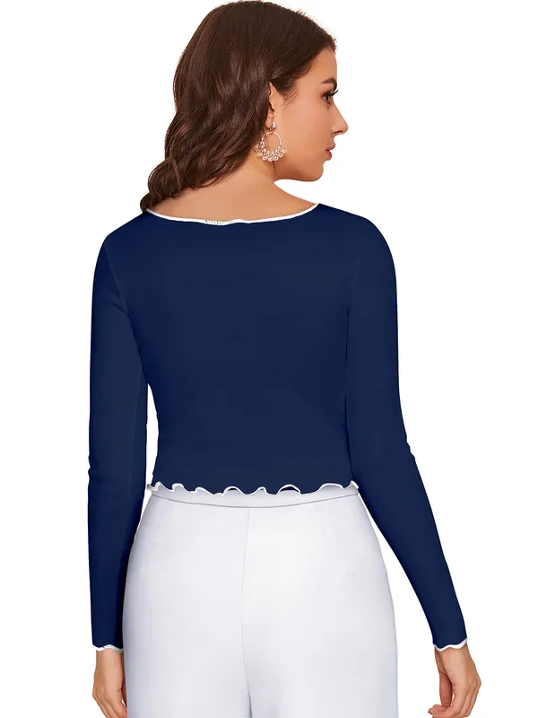 Blue_Polyester_Knitting_Tops_for_Women