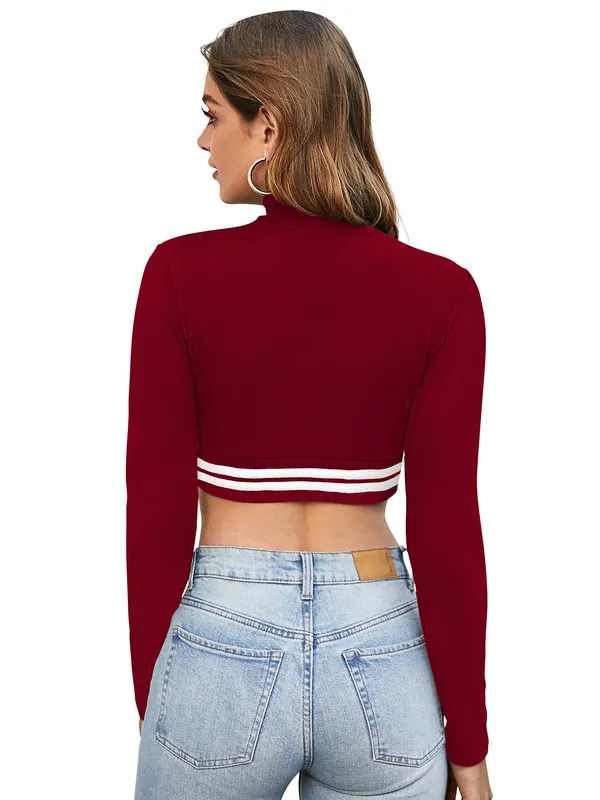 Maroon_Polyester_Knitting_Tops_for_Women