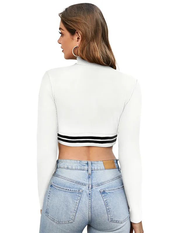 White_Polyester_Knitting_Tops_for_Women
