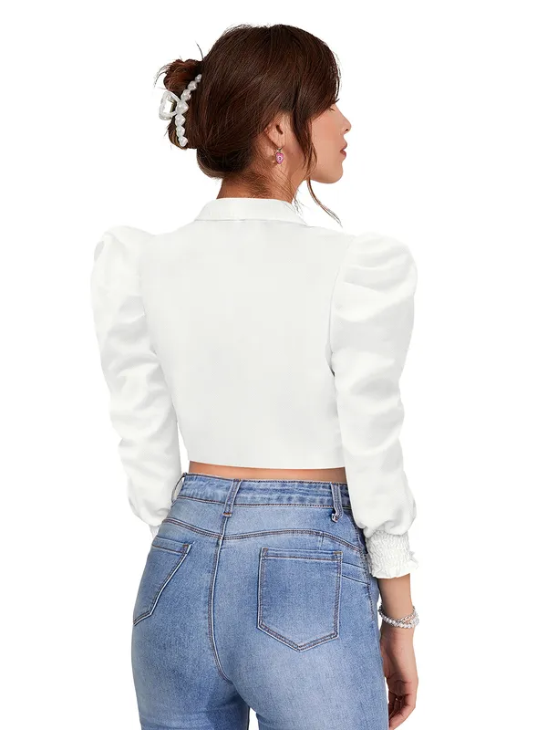 White_Polyester_Knitting_Tops_for_Women