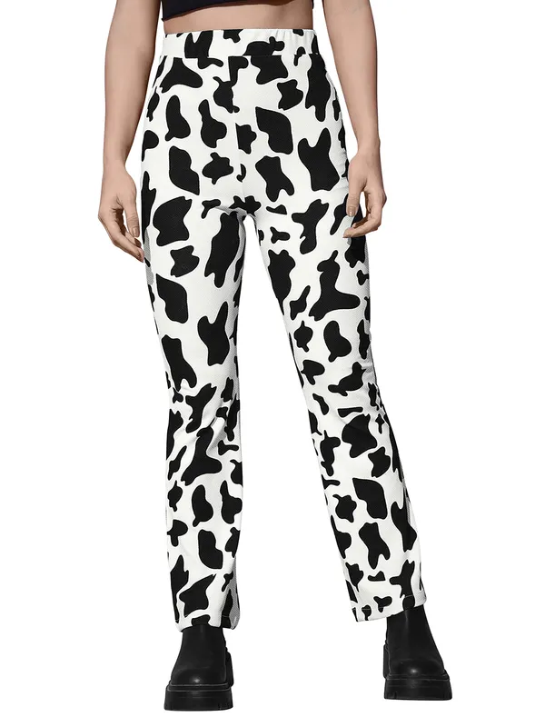 White_Polyester_Knitting_Pants_for_Women