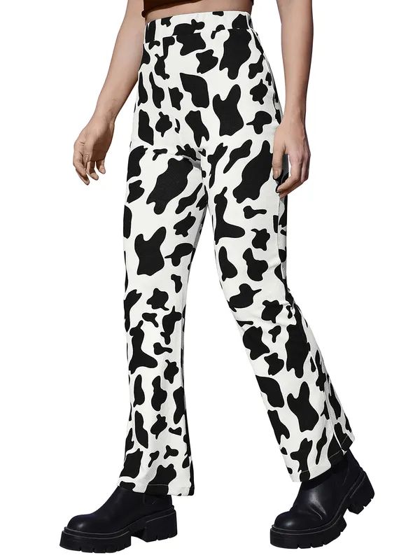 White_Polyester_Knitting_Pants_for_Women