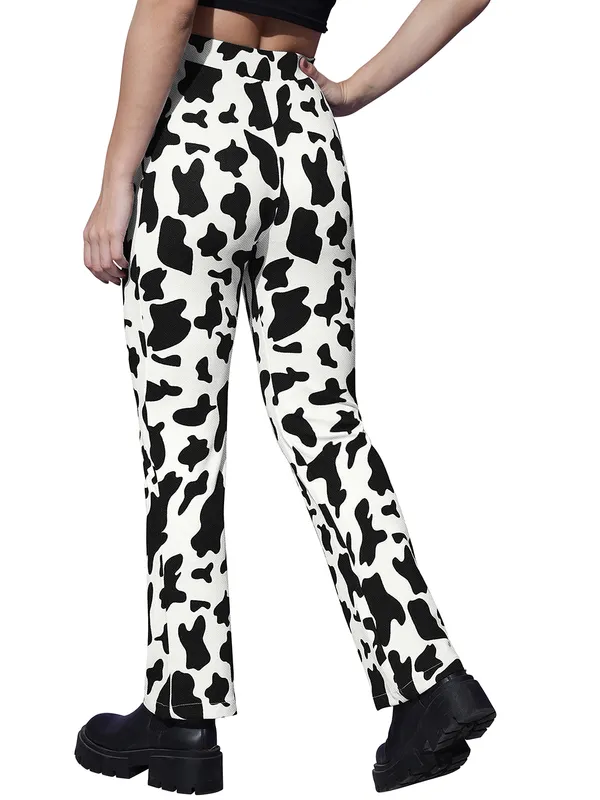 White_Polyester_Knitting_Pants_for_Women