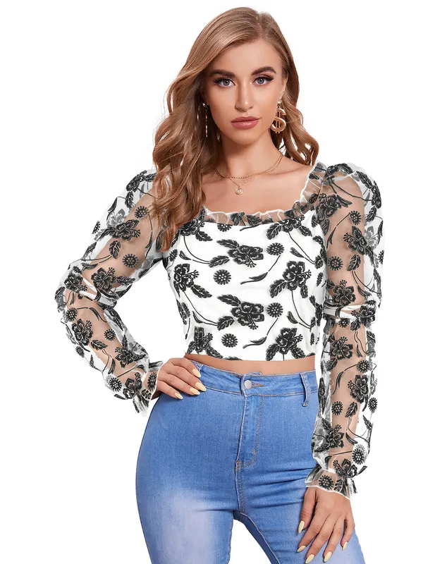 White_Polyester_Knitting_Tops_for_Women
