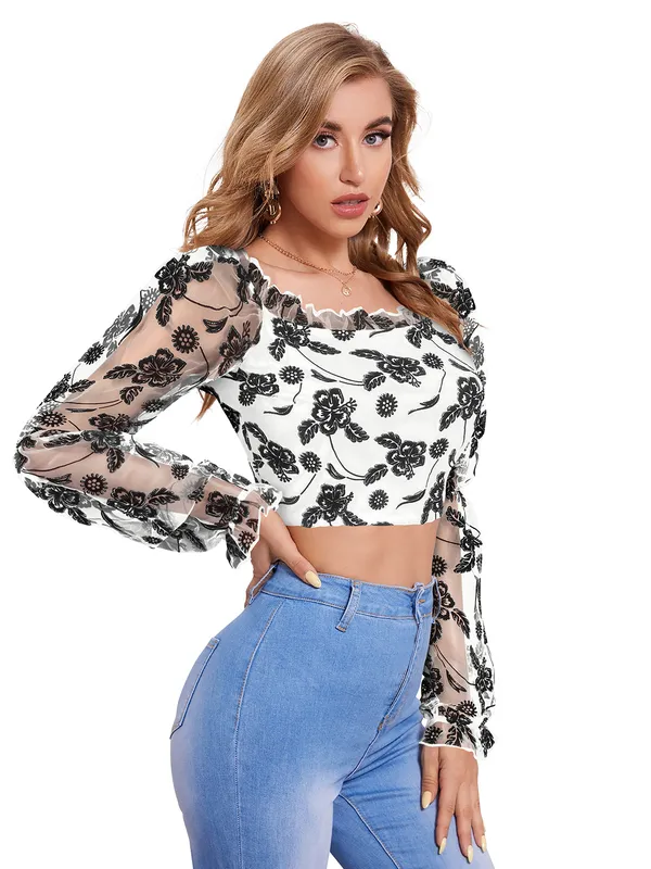 White_Polyester_Knitting_Tops_for_Women