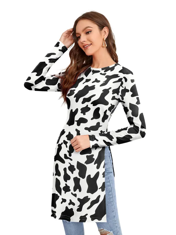 White_Polyester_Knitting_T-Shirt_for_Women