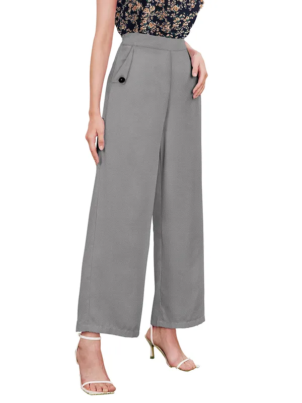 Grey_Polyester_Knitting_Pants_for_Women
