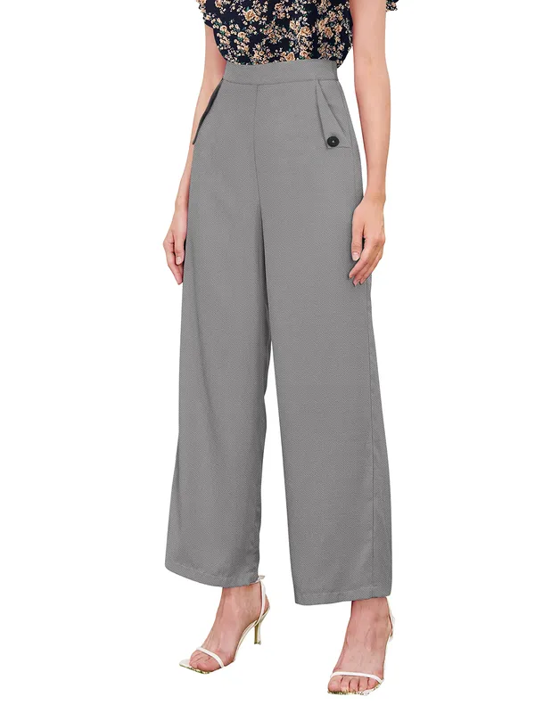 Grey_Polyester_Knitting_Pants_for_Women