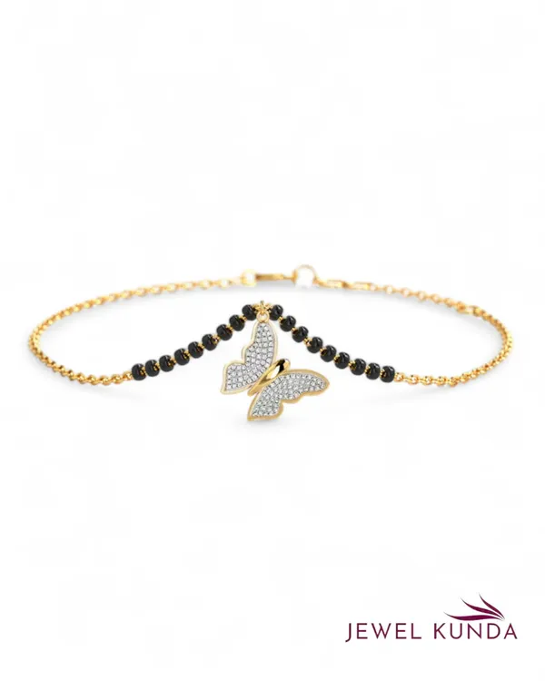 Yellow_Gold_Finish_Butterfly_Shaped_Mangalsutra_Bracelet_For_Women