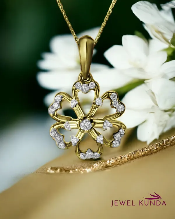 Yellow_Gold_Finish_Heart_Shaped_Necklace_For_Women_&_Girls