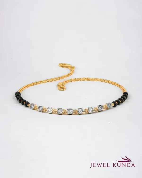 Yellow_Gold_Finish_Unique_Hexagon_Shaped_Mangalsutra_Bracelet_For_Women