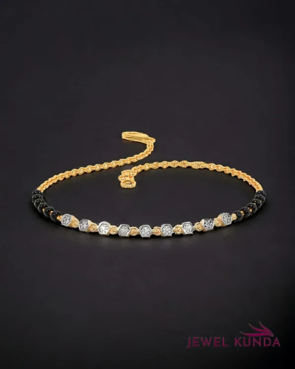 Yellow_Gold_Finish_Unique_Hexagon_Shaped_Mangalsutra_Bracelet_For_Women