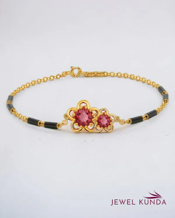 Yellow_Gold_Finish_Lab_Created_Ruby_Mangalsutra_Bracelet_For_Women