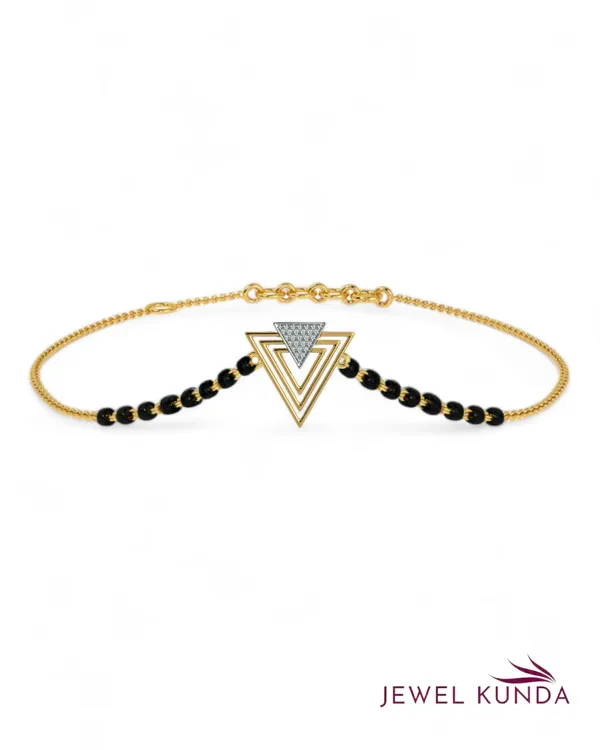 Yellow_Gold_Finish_Unique_Triangle_Shaped_Mangalsutra_Bracelet_For_Women