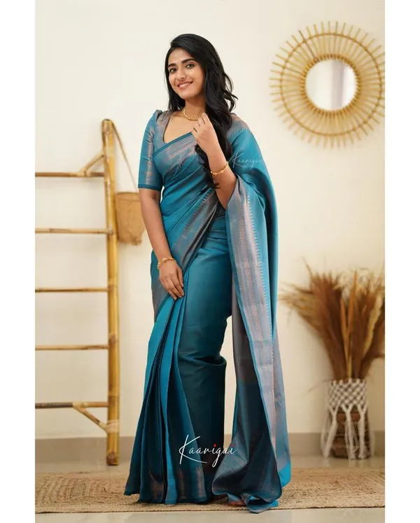 Light_Blue__Woven_Jacquard__Saree_With_Unstitched_Blouse