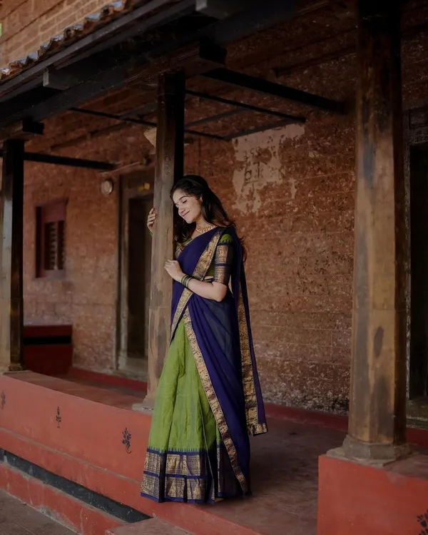 Green_Kanjiveram_Silk_Zari_Lehenga_With_Blouse_Along_With_Banarsi_Silk_Dupatta