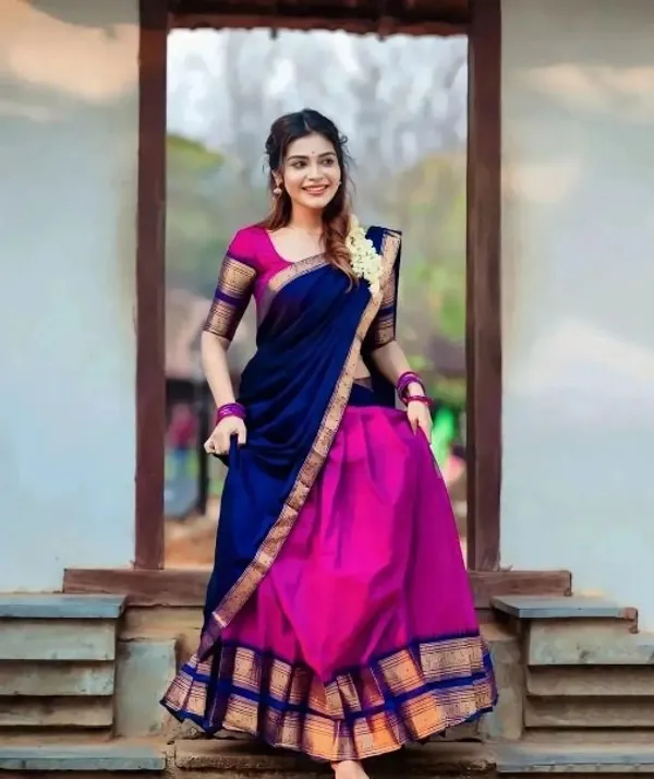 Purple_Kanjiveram_Silk_Zari_Lehenga_With_Blouse_Along_With_Banarsi_Silk_Dupatta