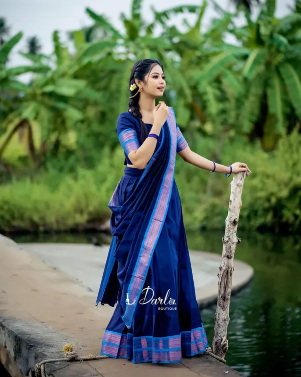 Blue_Kanjiveram_Silk_Zari_Lehenga_With_Blouse_Along_With_Banarsi_Silk_Dupatta
