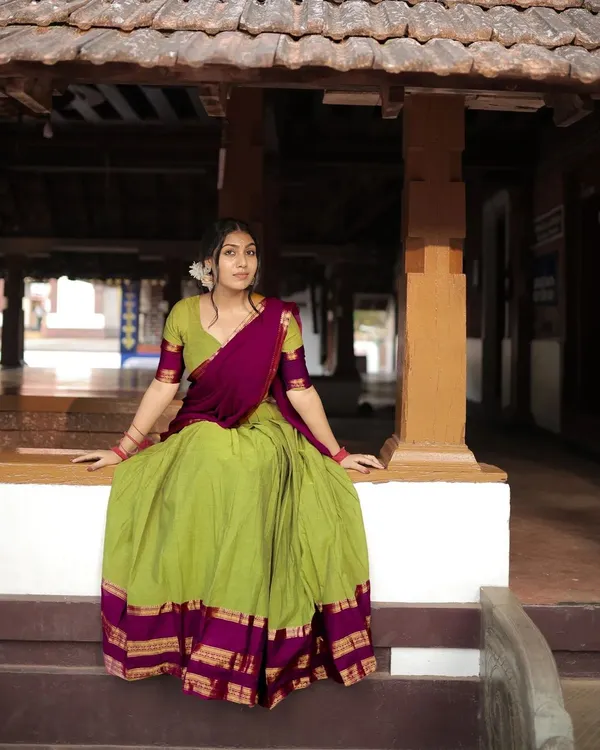 Lemon_Kanjiveram_Silk_Zari_Lehenga_With_Blouse_Along_With_Banarsi_Silk_Dupatta