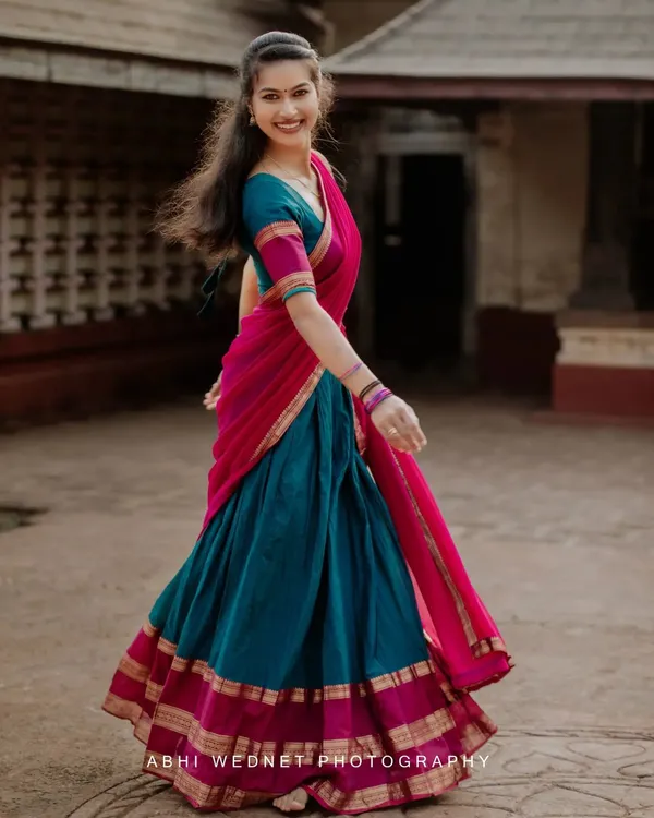 Morpich_Kanjiveram_Silk_Zari_Lehenga_With_Blouse_Along_With_Banarsi_Silk_Dupatta