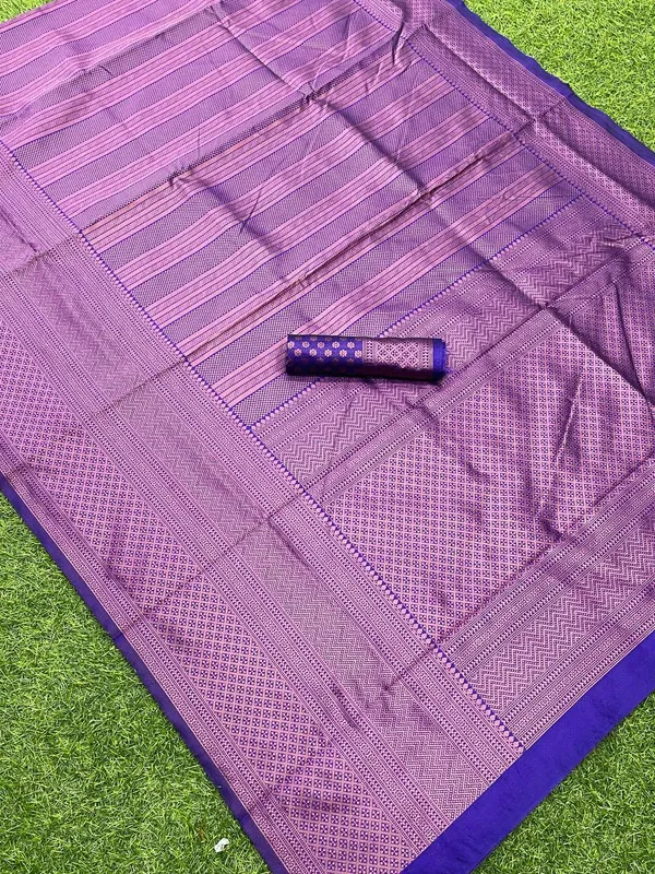 Light_Blue__Woven_Jacquard__Saree_With_Unstitched_Blouse