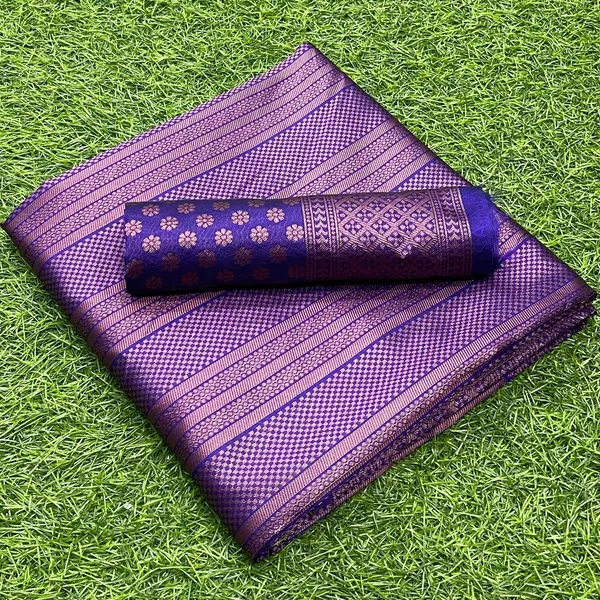 Light_Blue__Woven_Jacquard__Saree_With_Unstitched_Blouse