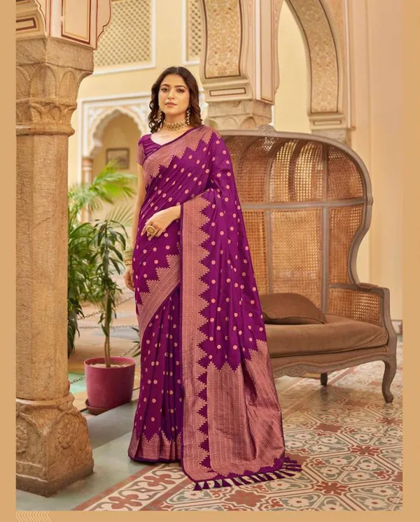 Purple_Woven_Banarasi_Soft_Silk__Saree_With_Unstitched_Blouse